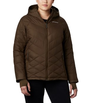 Columbia Heavenly Hooded Plus Size, Chamarras Verde Oliva Para Mujer | 625410-JRH